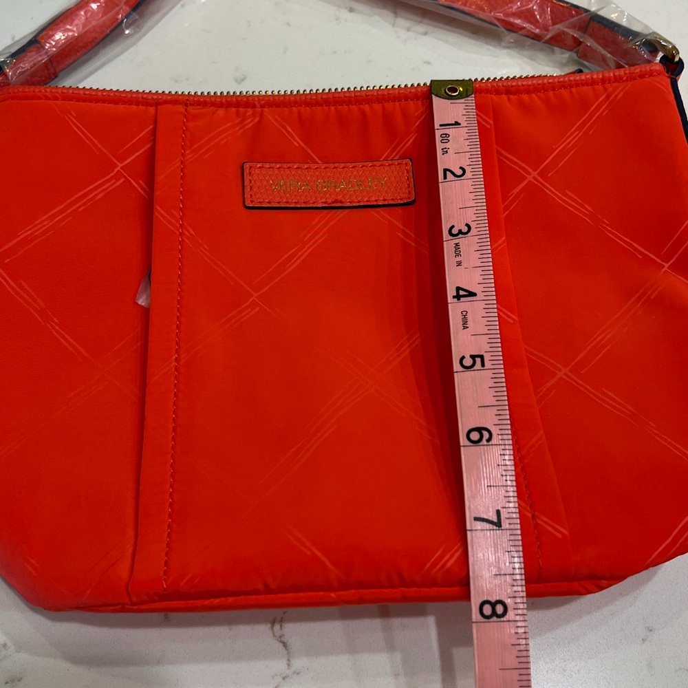 Vera Bradley Preppy Poly Bright Orange Crossbody Bag NWOT - Picture 10 of 11